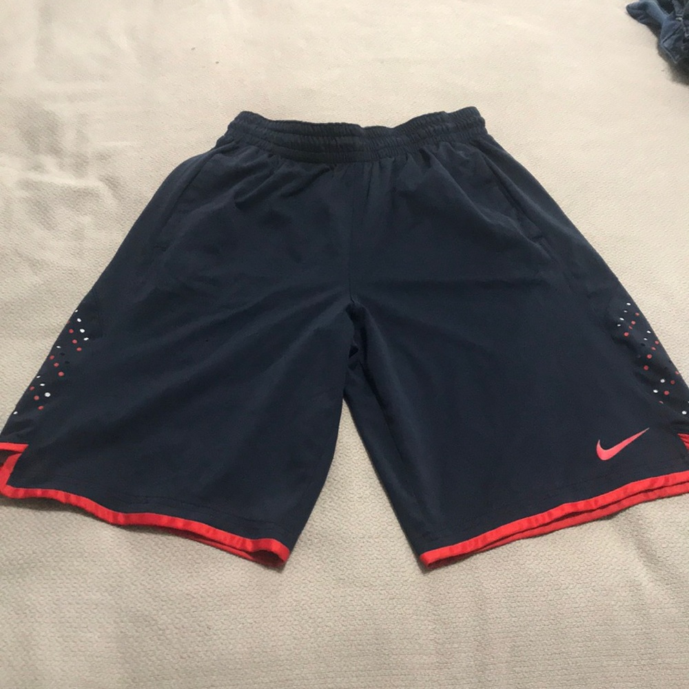 NIKE red and blue basketball shorts